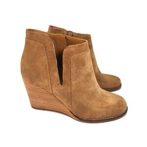 Lucky Brand Yabba Tan Suede Bootie 5.5